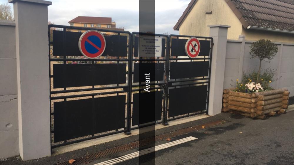 portail fer forgé avant